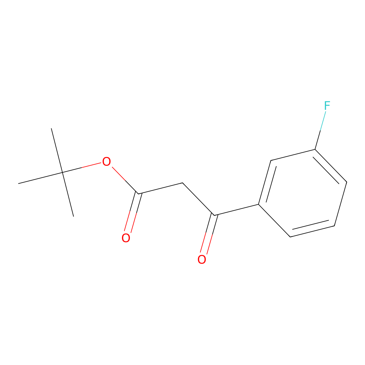 tert-Butyl 3-(3-fluorophenyl)-3-oxopropanoate molecular structure, CAS 1628222-77-4