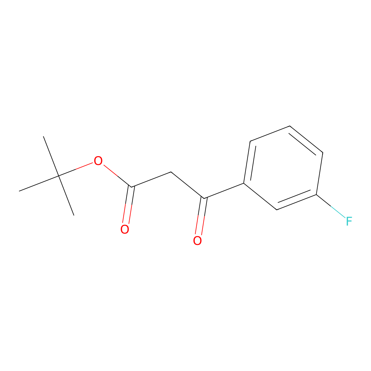 tert-Butyl 3-(3-fluorophenyl)-3-oxopropanoate molecular structure, CAS 1628222-77-4