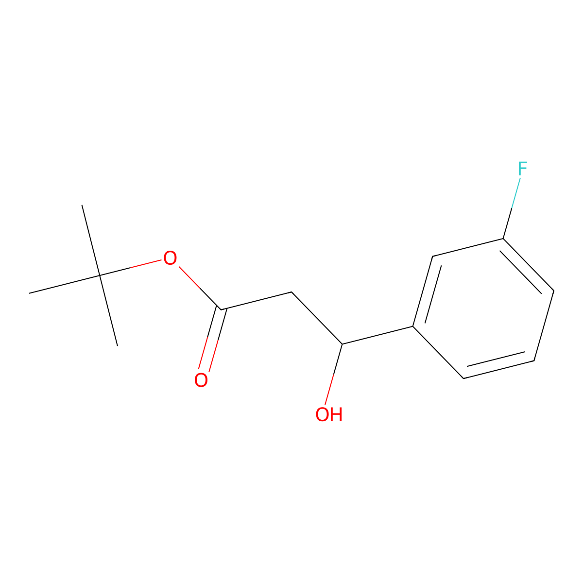 1,1-Dimethylethyl 3-fluoro-beta-hydroxybenZenepropanoate molecular structure, CAS 1628223-24-4
