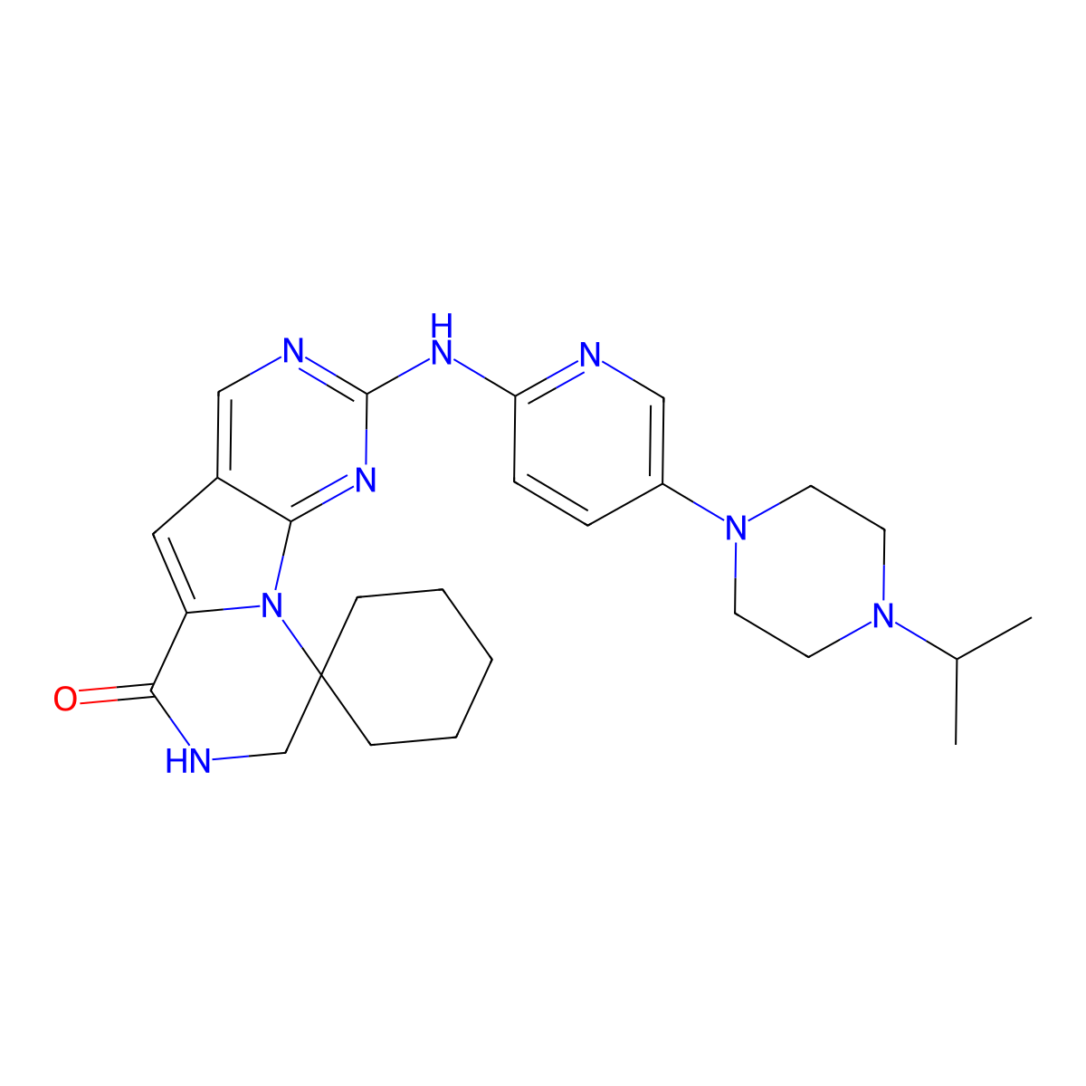 Lerociclib molecular structure, CAS 1628256-23-4