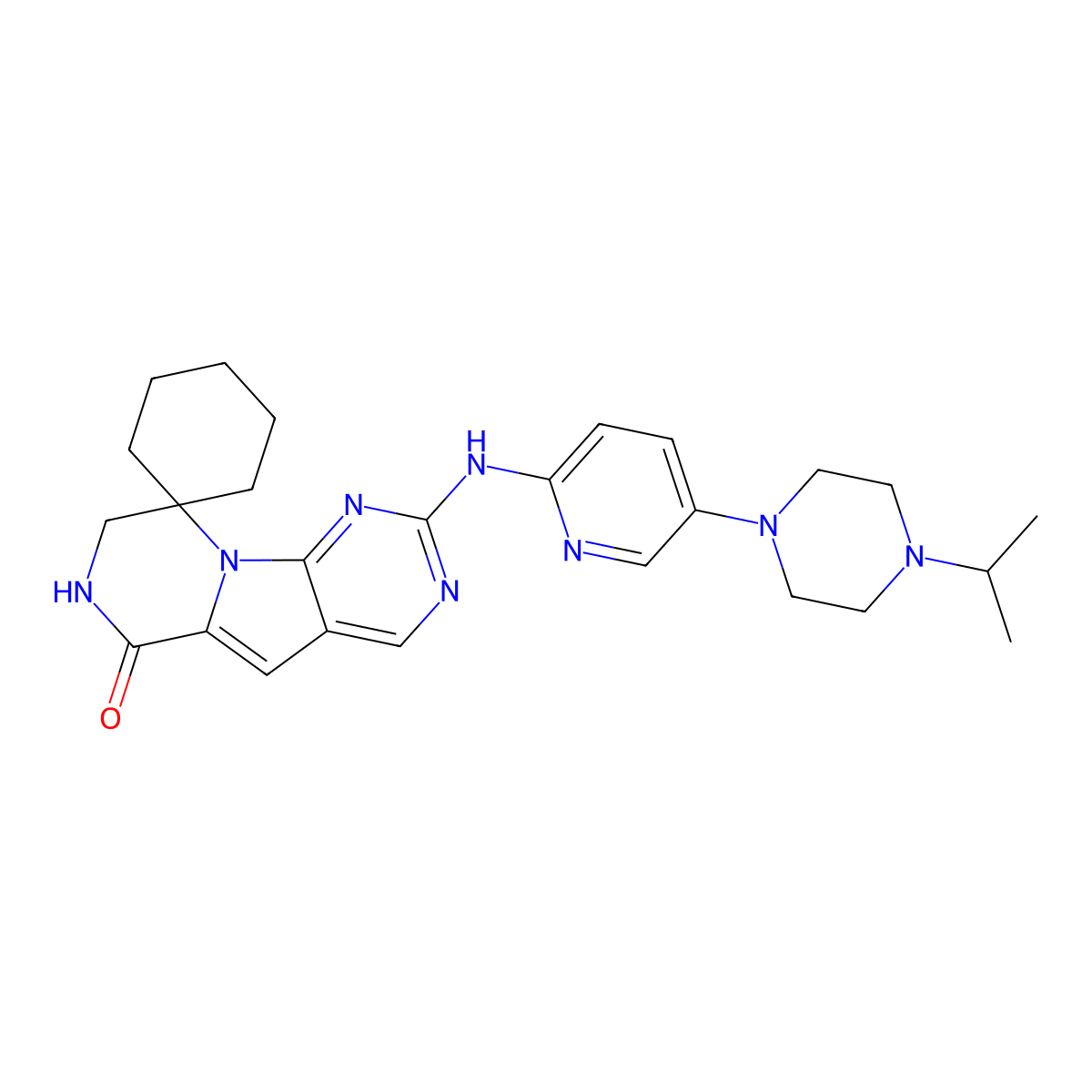 Lerociclib molecular structure, CAS 1628256-23-4