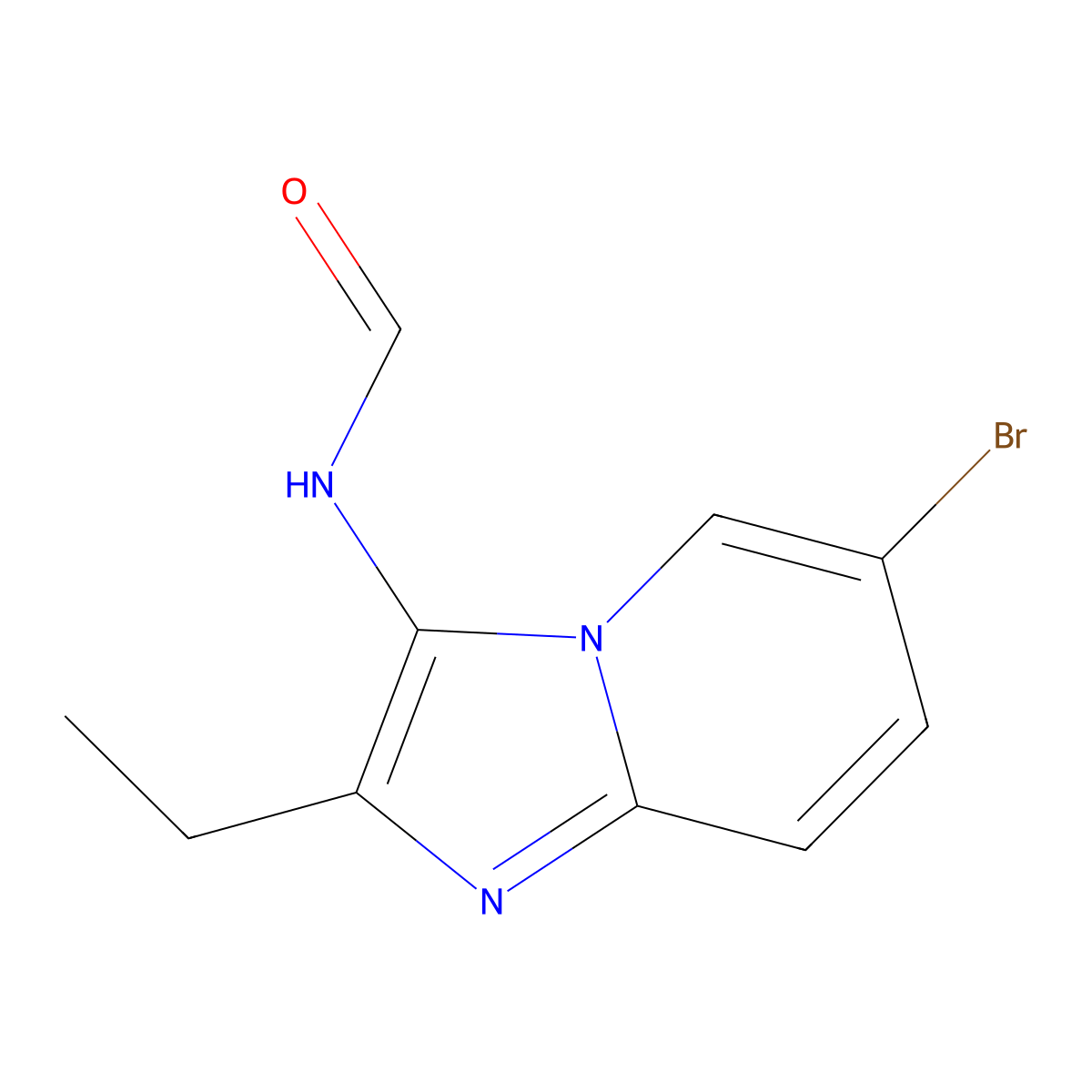 N-(6-Bromo-2-ethylimidazo[1,2-a]pyridin-3-yl)formamide molecular structure, CAS 1628263-74-0