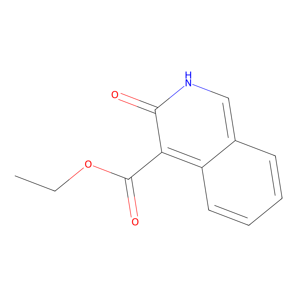 Ethyl 3-oxo-2,3-dihydroisoquinoline-4-carboxylate molecular structure, CAS 1628319-78-7