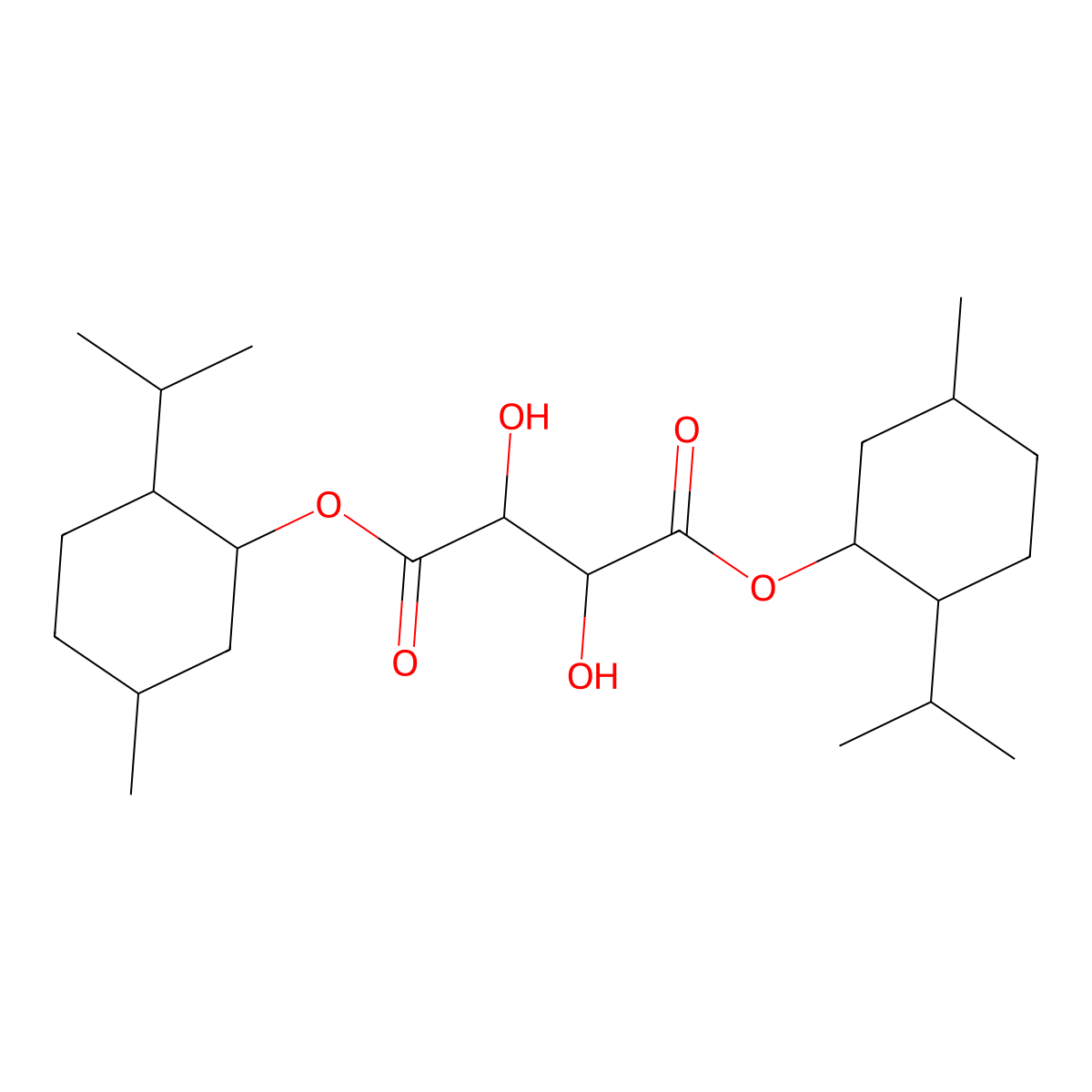 Tartaric acid, dimenthyl ester molecular structure, CAS 1628330-44-8