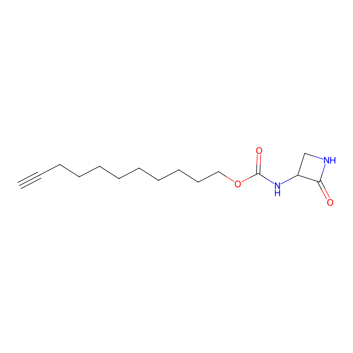undec-10-ynyl N-[(3S)-2-oxoazetidin-3-yl]carbamate molecular structure, CAS 1628345-10-7