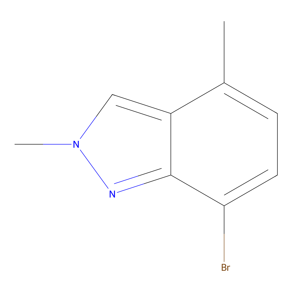 7-bromo-2,4-dimethyl-2H-indazole molecular structure, CAS 1628350-41-3