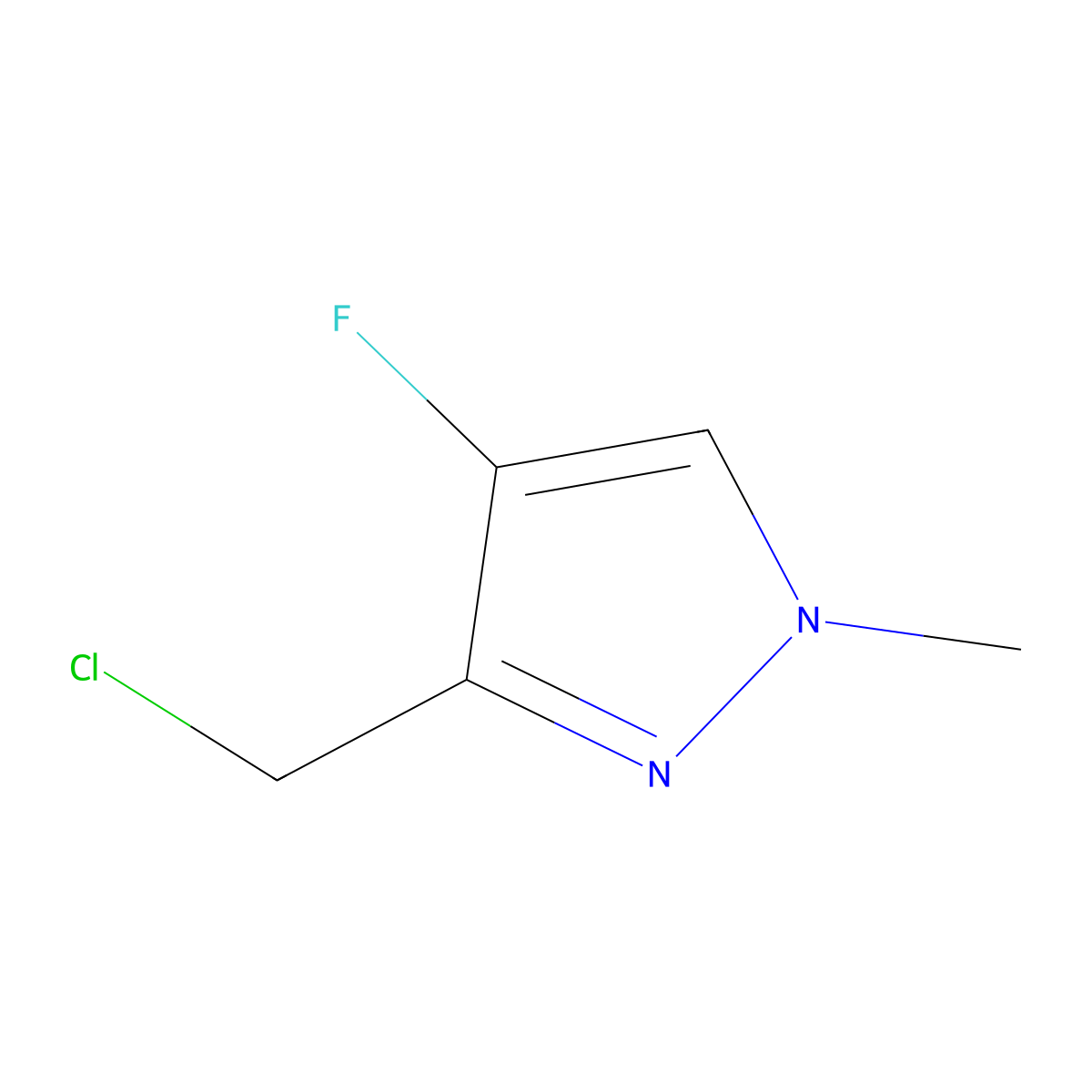 3-(Chloromethyl)-4-fluoro-1-methyl-1H-pyrazole molecular structure, CAS 1628350-50-4