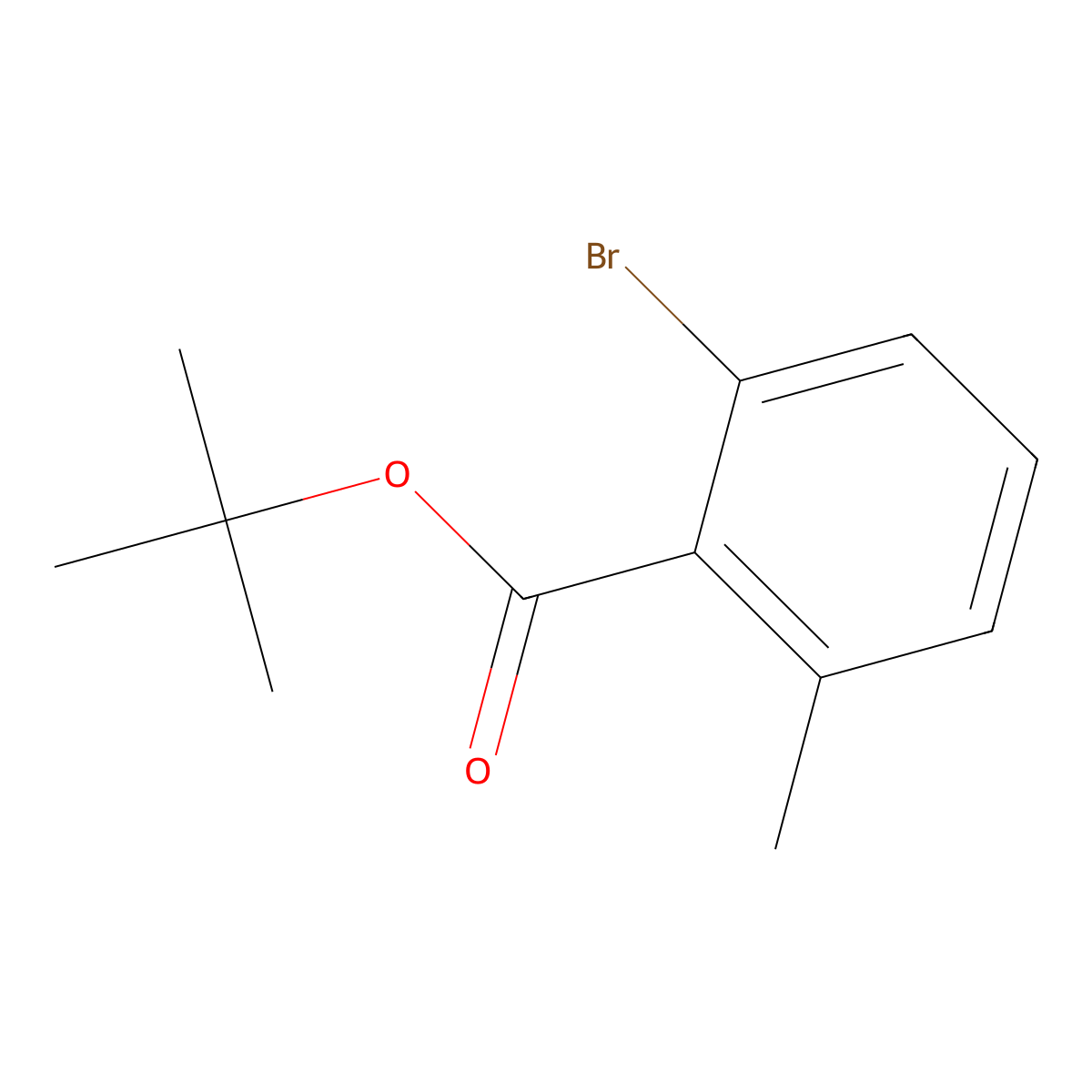 Tert-butyl 2-bromo-6-methylbenzoate molecular structure, CAS 1628351-93-8