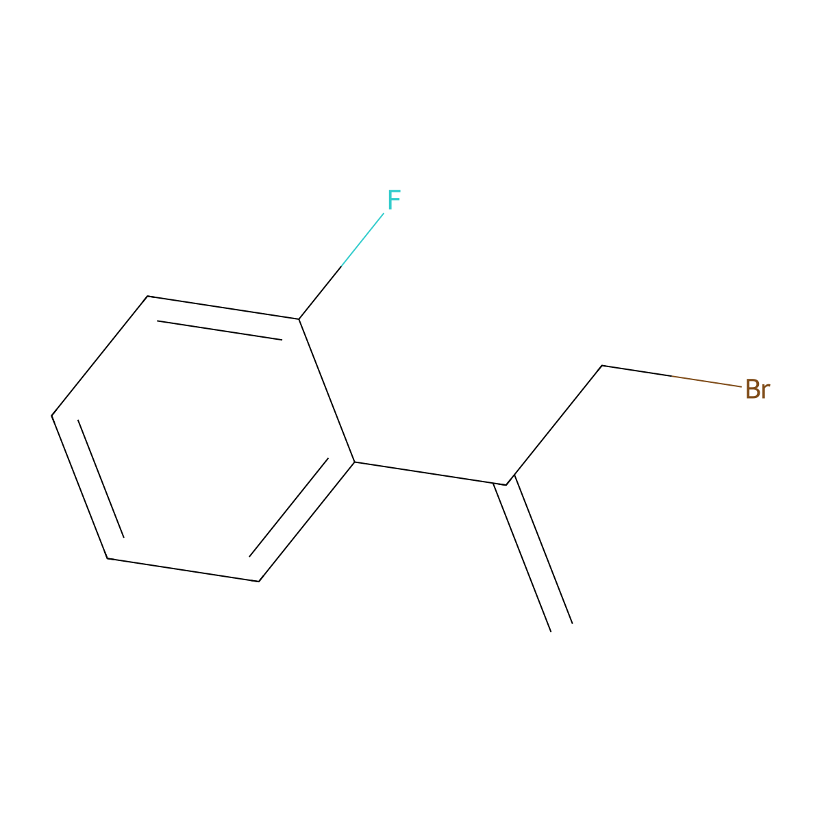 1-(3-Bromoprop-1-en-2-yl)-2-fluorobenzene molecular structure, CAS 1628355-42-9