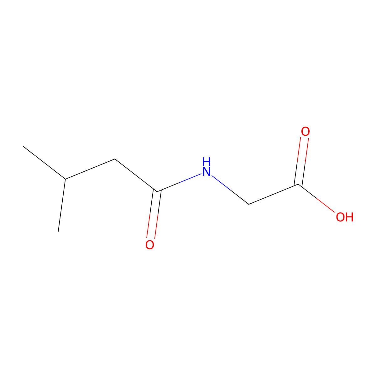 N-Isovaleroylglycine molecular structure, CAS 16284-60-9