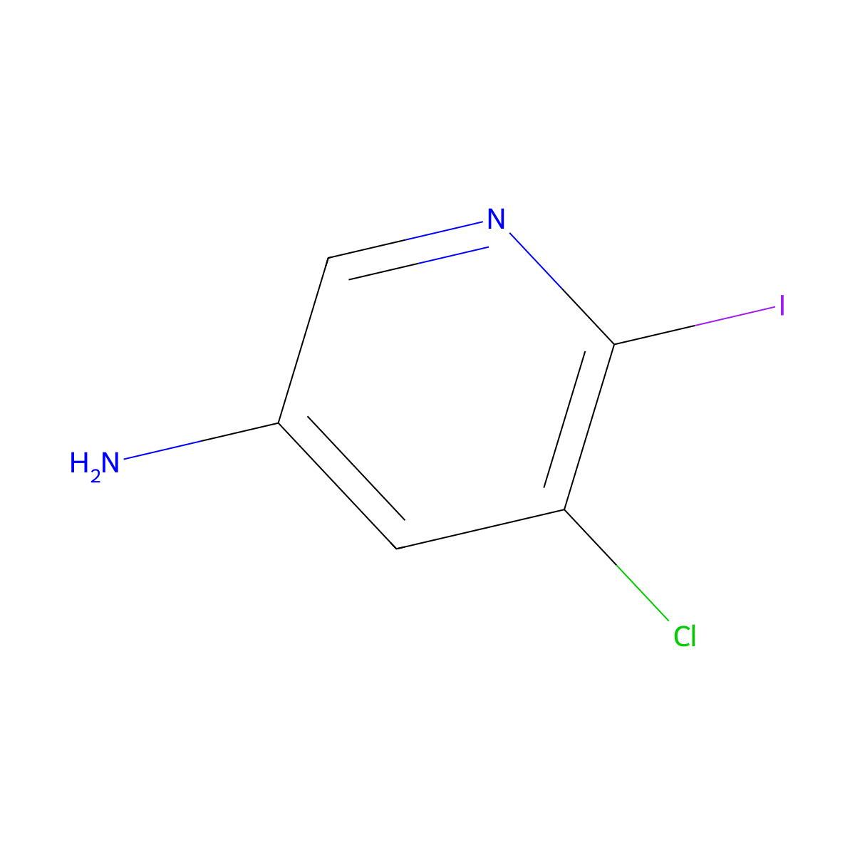 5-Chloro-6-iodopyridin-3-amine molecular structure, CAS 1628413-79-5
