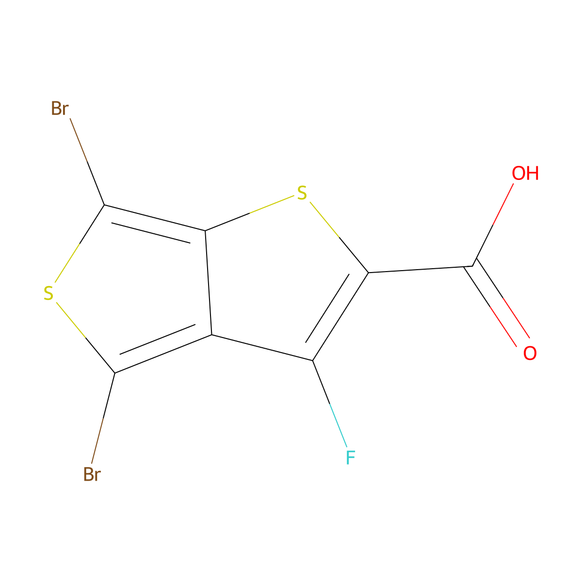 4,6-DibroMo-3-fluorothieno[3,4-b]thiophene-2-carboxylic acid molecular structure, CAS 1628427-36-0