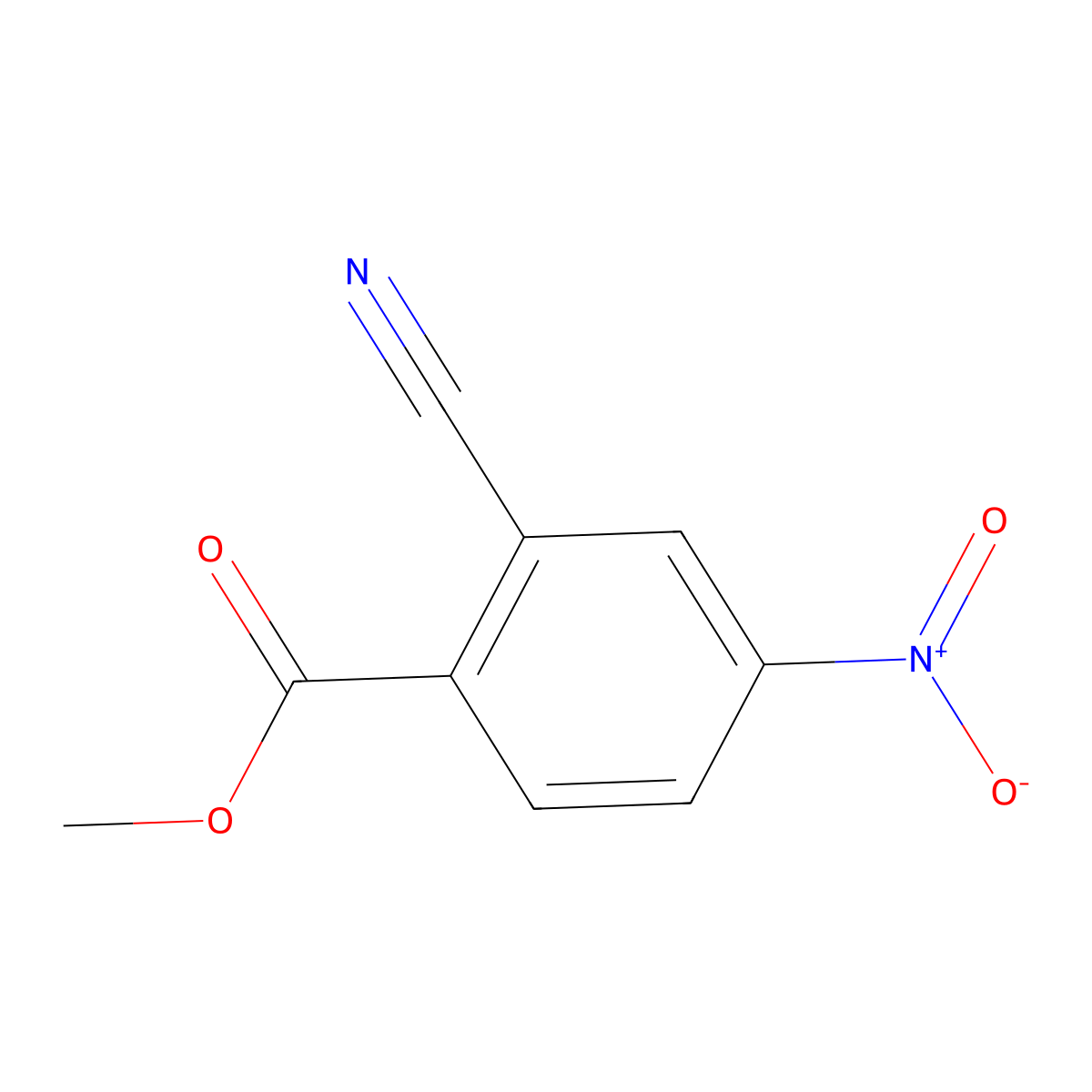 Methyl 2-cyano-4-nitrobenzoate molecular structure, CAS 1628431-64-0