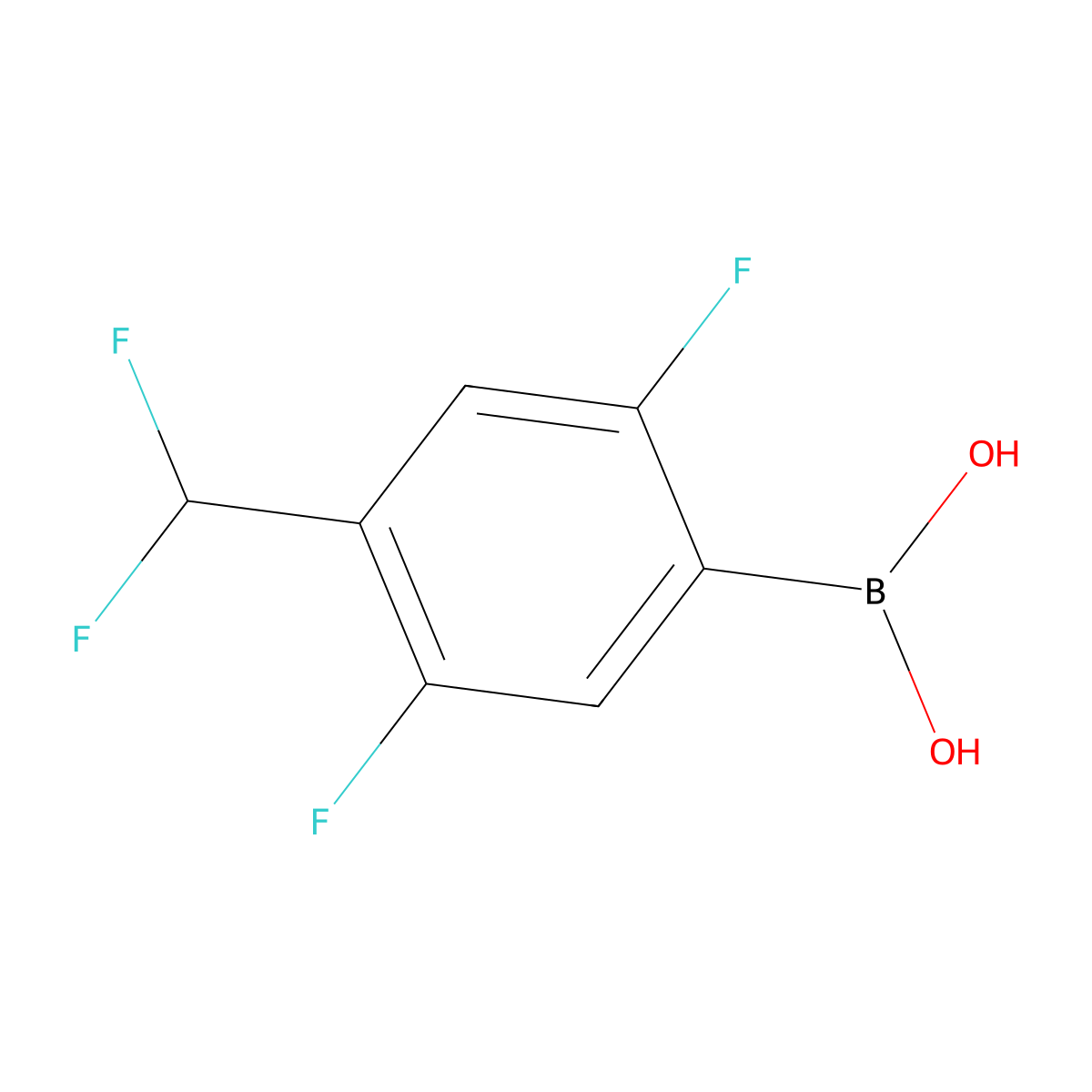 [4-(Difluoromethyl)-2,5-difluorophenyl]boronic acid molecular structure, CAS 1628442-73-8