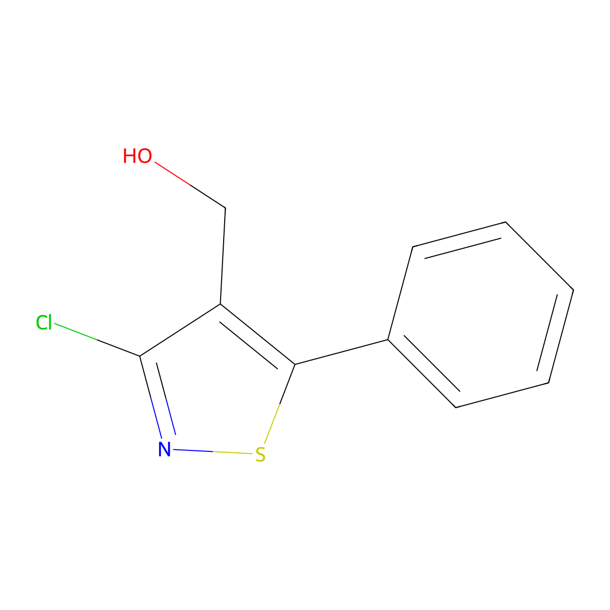 (3-Chloro-5-phenylisothiazol-4-YL)methanol molecular structure, CAS 1628451-31-9
