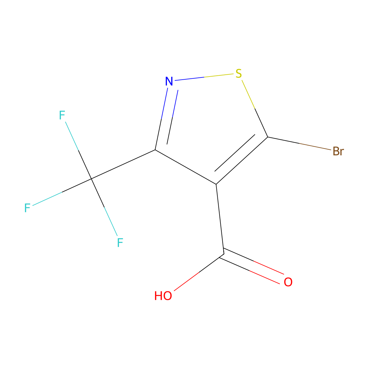 5-Bromo-3-(trifluoromethyl)isothiazole-4-carboxylic acid molecular structure, CAS 1628451-87-5