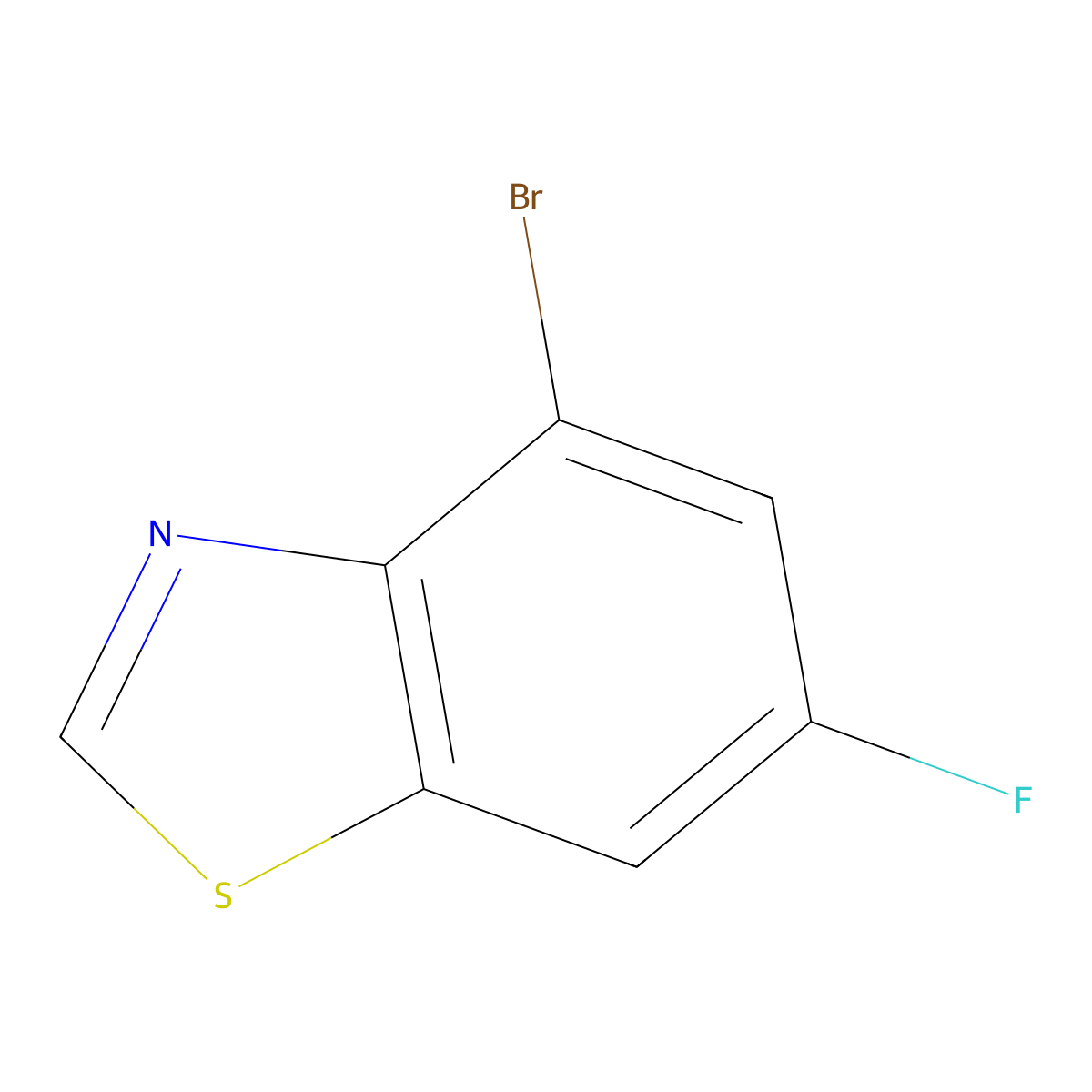 4-Bromo-6-fluorobenzo[d]thiazole molecular structure, CAS 1628456-08-5