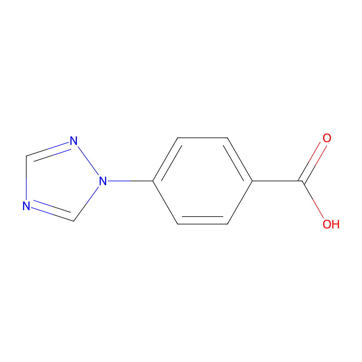 4-(1H-1,2,4-Triazol-1-yl)benzoic acid molecular structure, CAS 162848-16-0