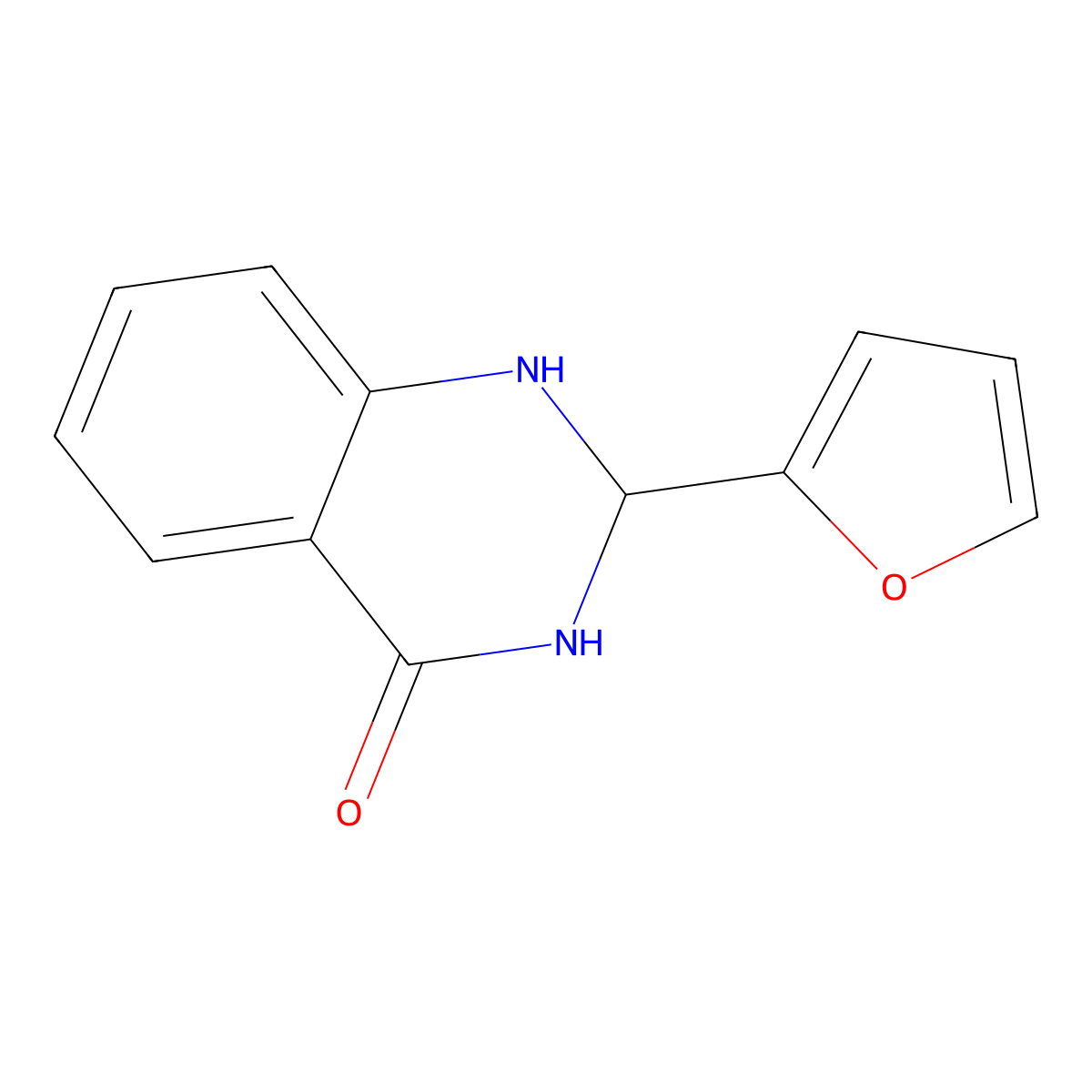2-Furan-2-yl-2,3-dihydro-1H-quinazolin-4-one molecular structure, CAS 16285-26-0