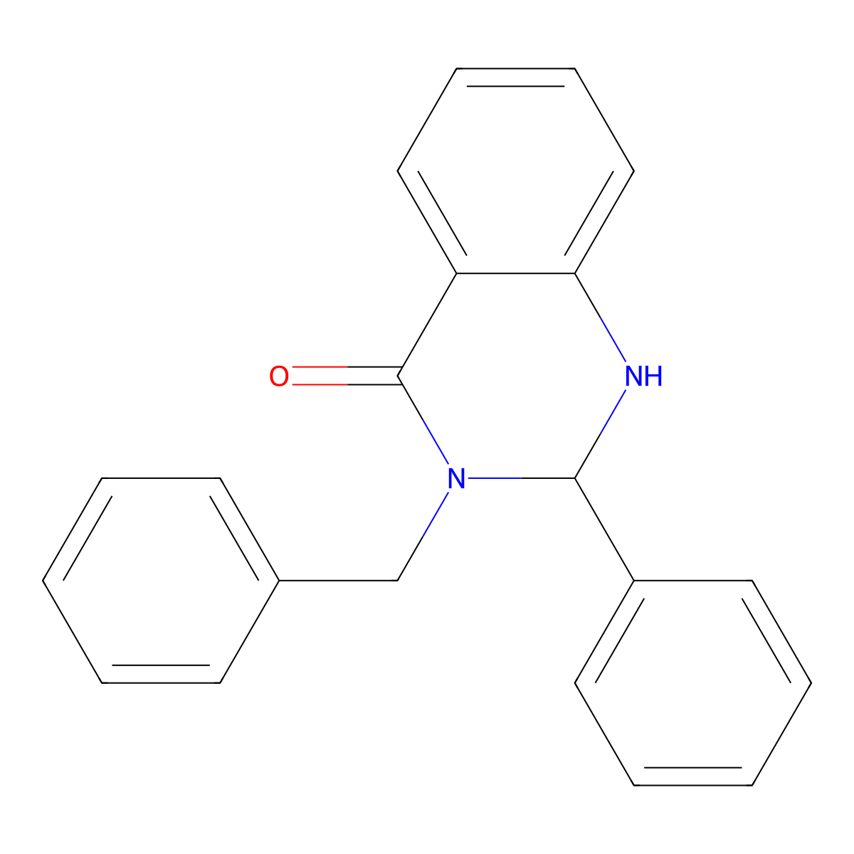 3-Benzyl-2-phenyl-1,2-dihydroquinazolin-4-one molecular structure, CAS 16285-33-9