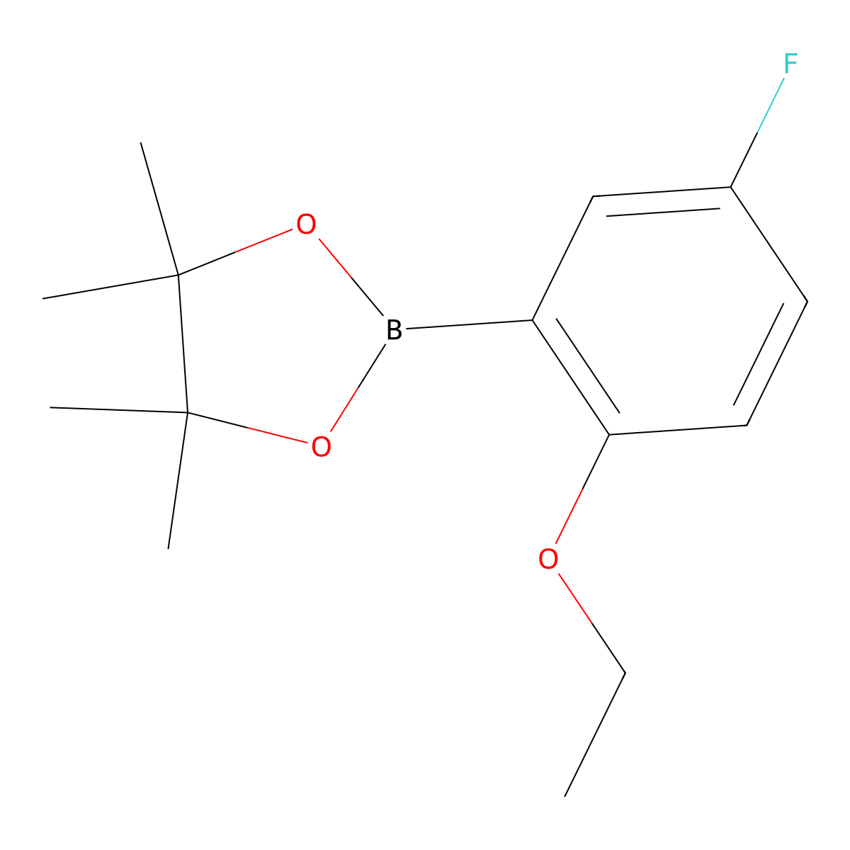 2-Ethoxy-5-fluorophenylboronic acid pinacol ester molecular structure, CAS 1628502-61-3