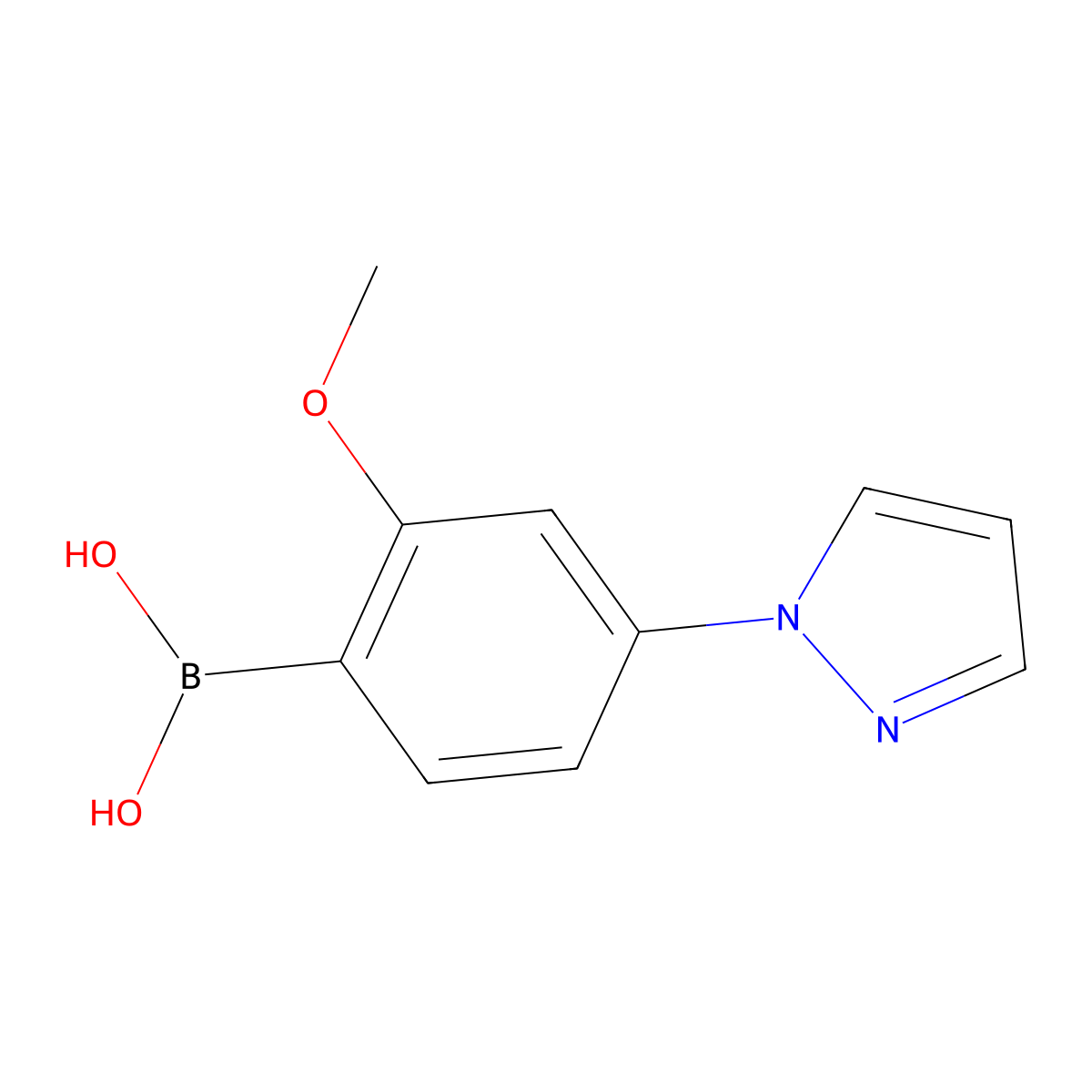 2-Methoxy-4-(1H-pyrazol-1-yl)phenylboronic acid molecular structure, CAS 1628502-63-5