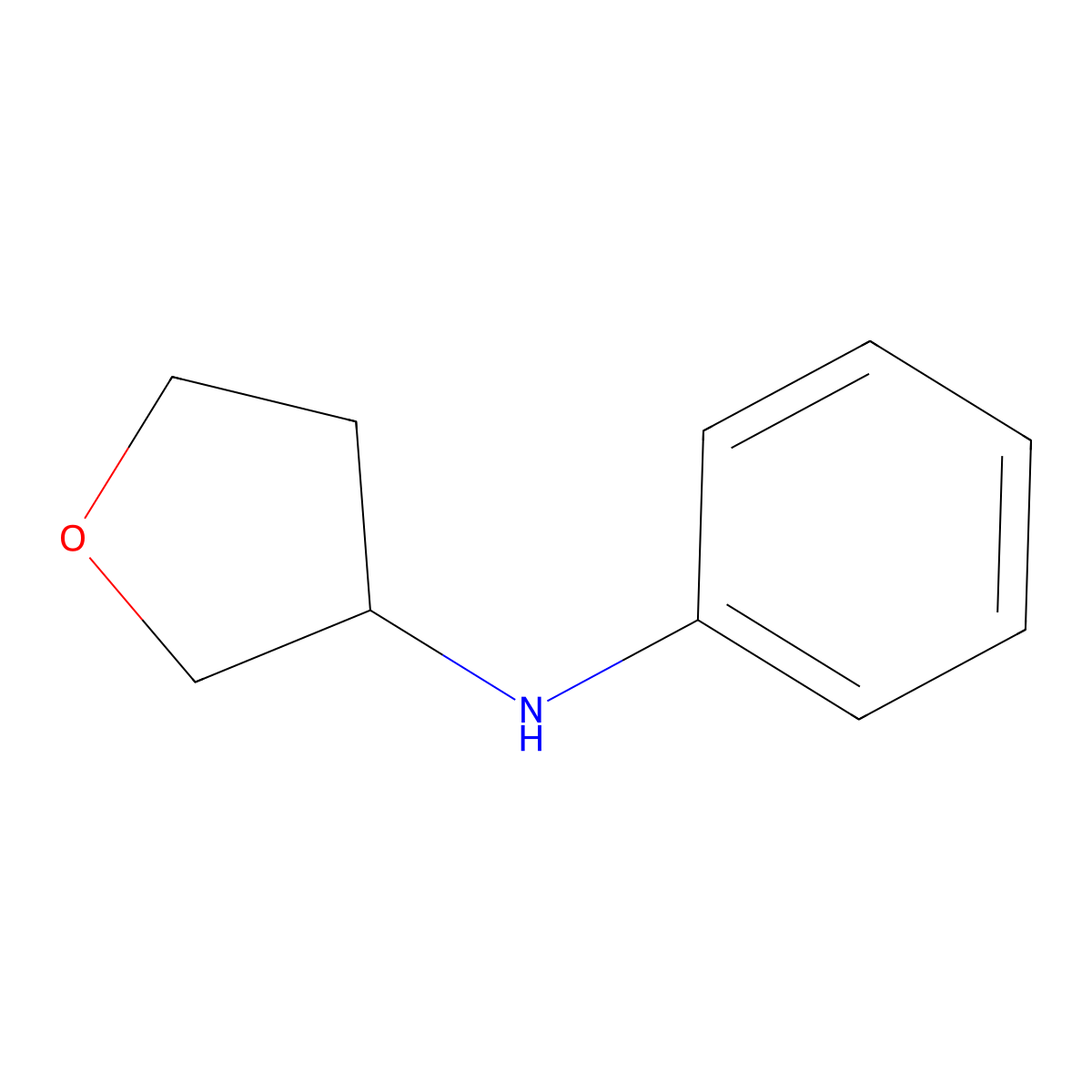 Tetrahydro-N-phenyl-3-furanamine molecular structure, CAS 162851-41-4