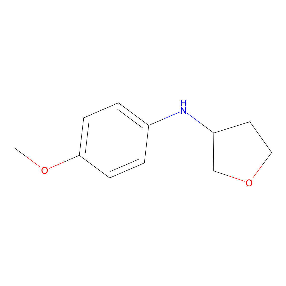N-(4-Methoxyphenyl)tetrahydrofuran-3-amine molecular structure, CAS 162851-46-9
