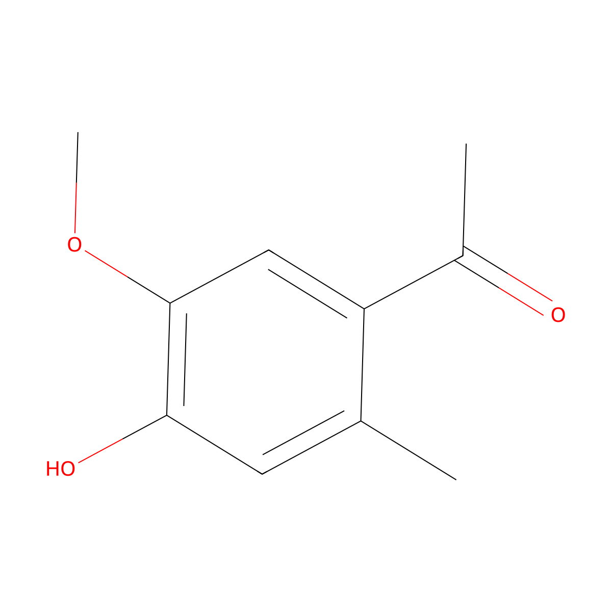 1-(4-Hydroxy-5-methoxy-2-methylphenyl)ethanone molecular structure, CAS 162853-20-5