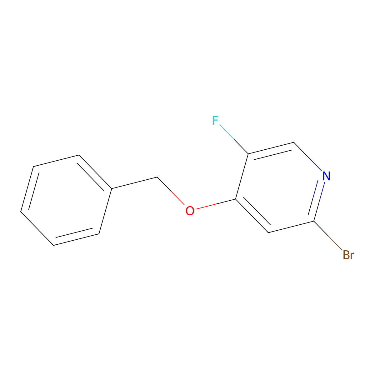 4-(Benzyloxy)-2-bromo-5-fluoropyridine molecular structure, CAS 1628552-99-7