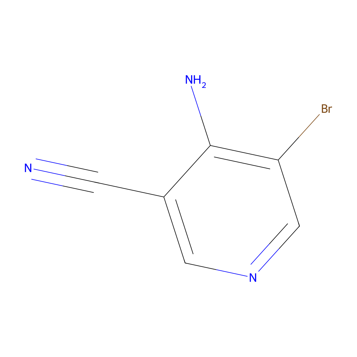 4-Amino-5-bromonicotinonitrile molecular structure, CAS 1628557-07-2