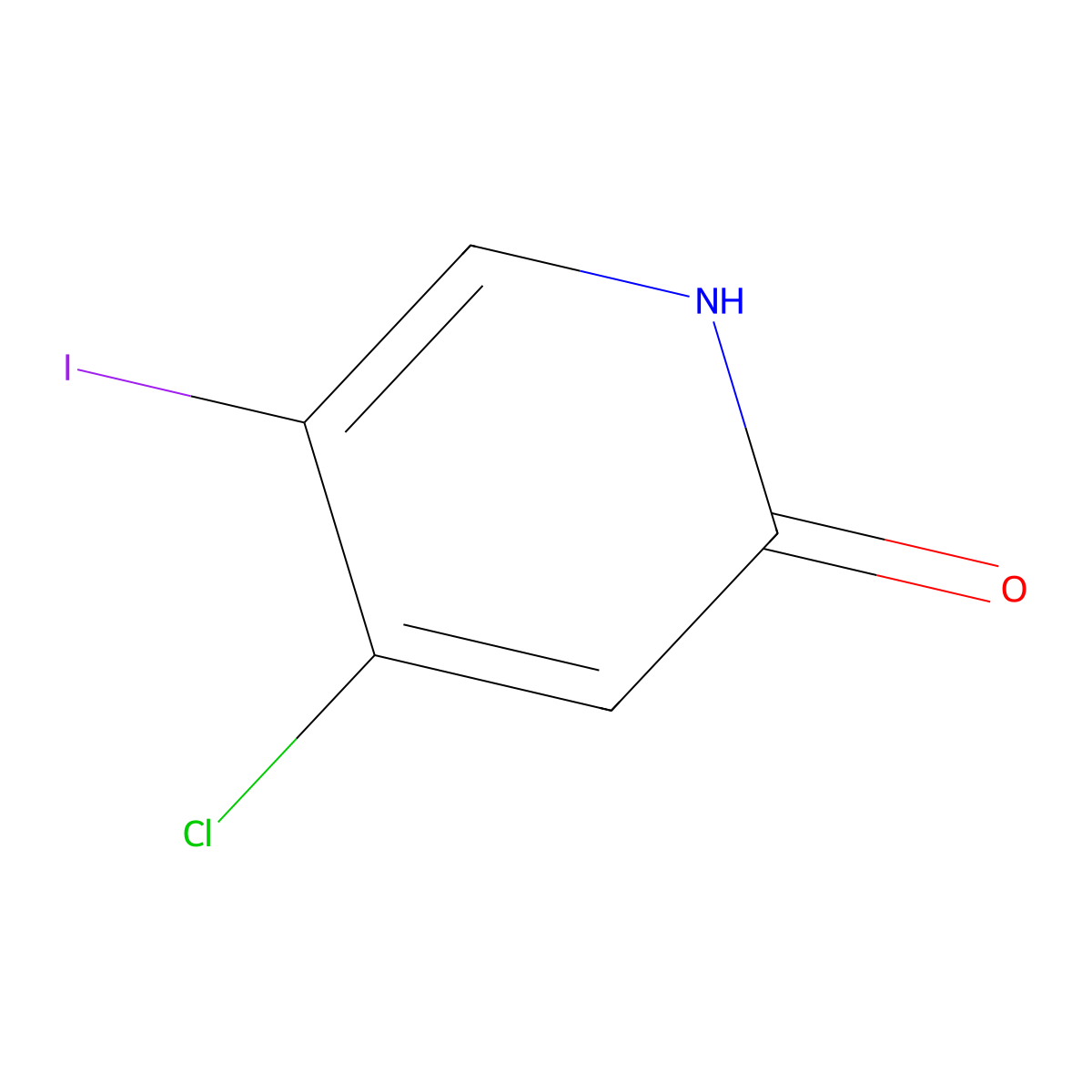 4-Chloro-5-iodopyridin-2-ol molecular structure, CAS 1628557-08-3
