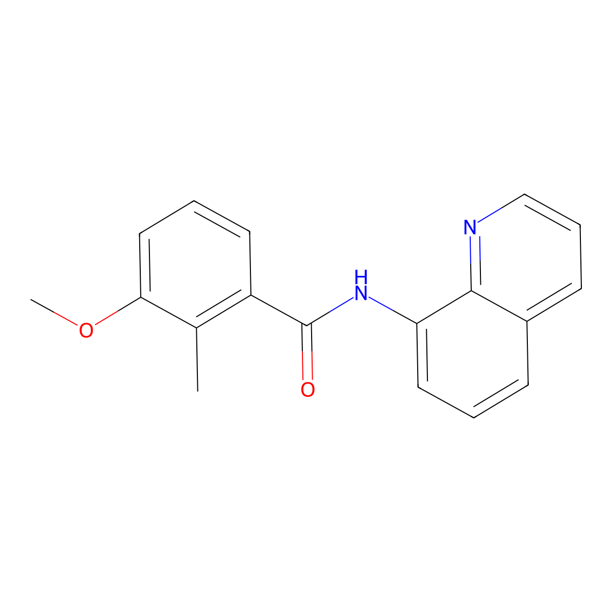 Benzamide, 3-methoxy-2-methyl-N-8-quinolinyl- molecular structure, CAS 1628557-31-2