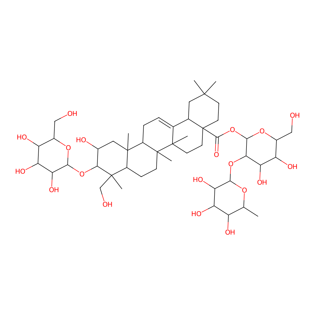 Polygalasaponin II molecular structure, CAS 162857-62-7