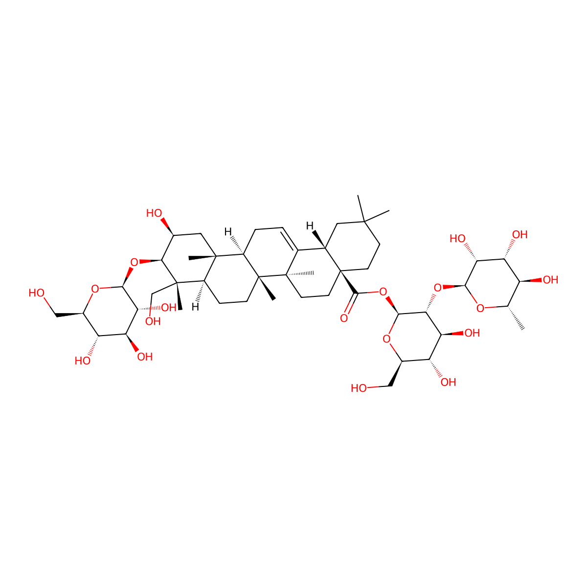 Polygalasaponin II molecular structure, CAS 162857-62-7