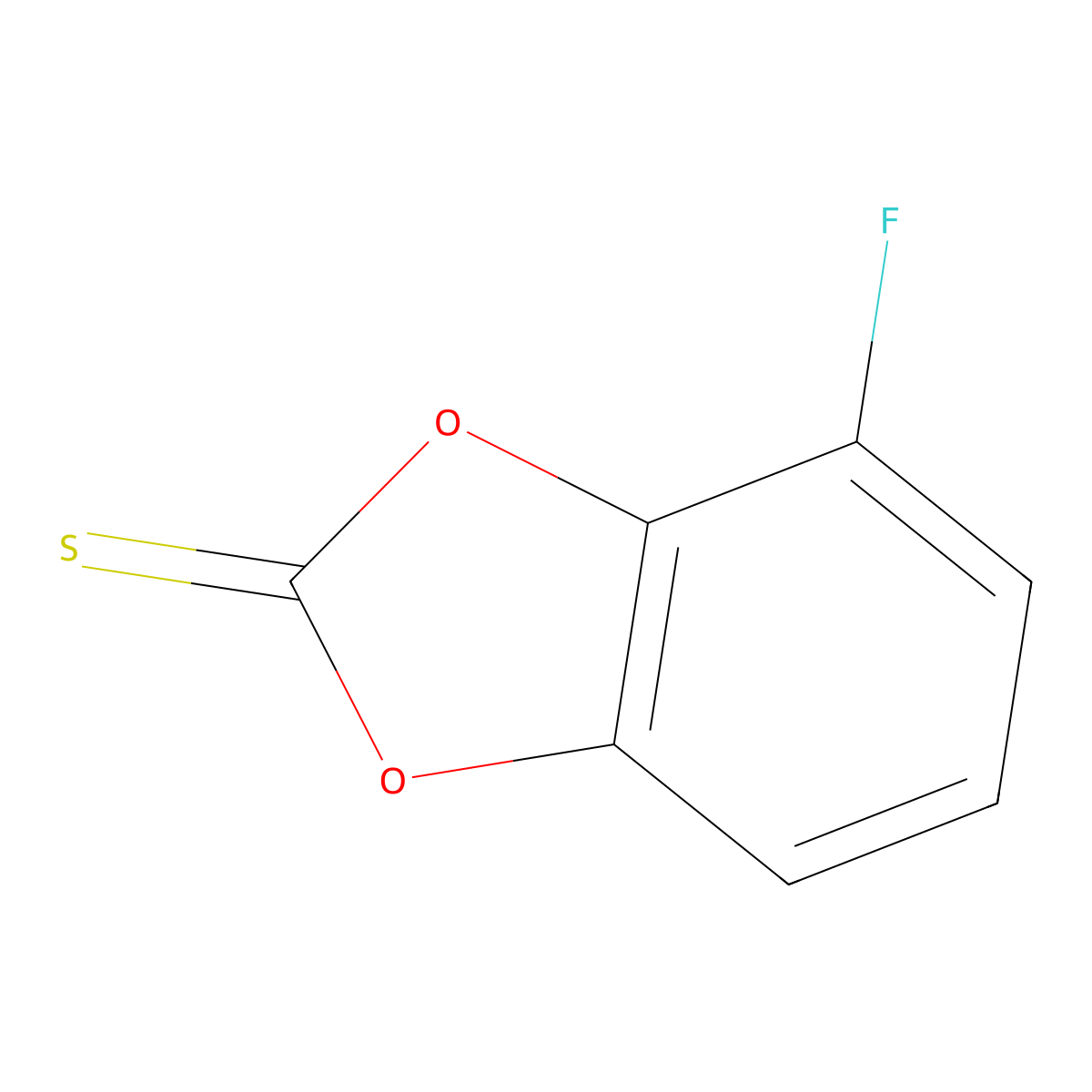 4-Fluorobenzo[d][1,3]dioxole-2-thione molecular structure, CAS 1628572-51-9
