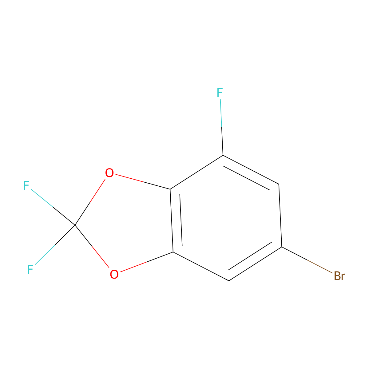 6-Bromo-2,2,4-trifluorobenzo[d][1,3]dioxole molecular structure, CAS 1628572-74-6