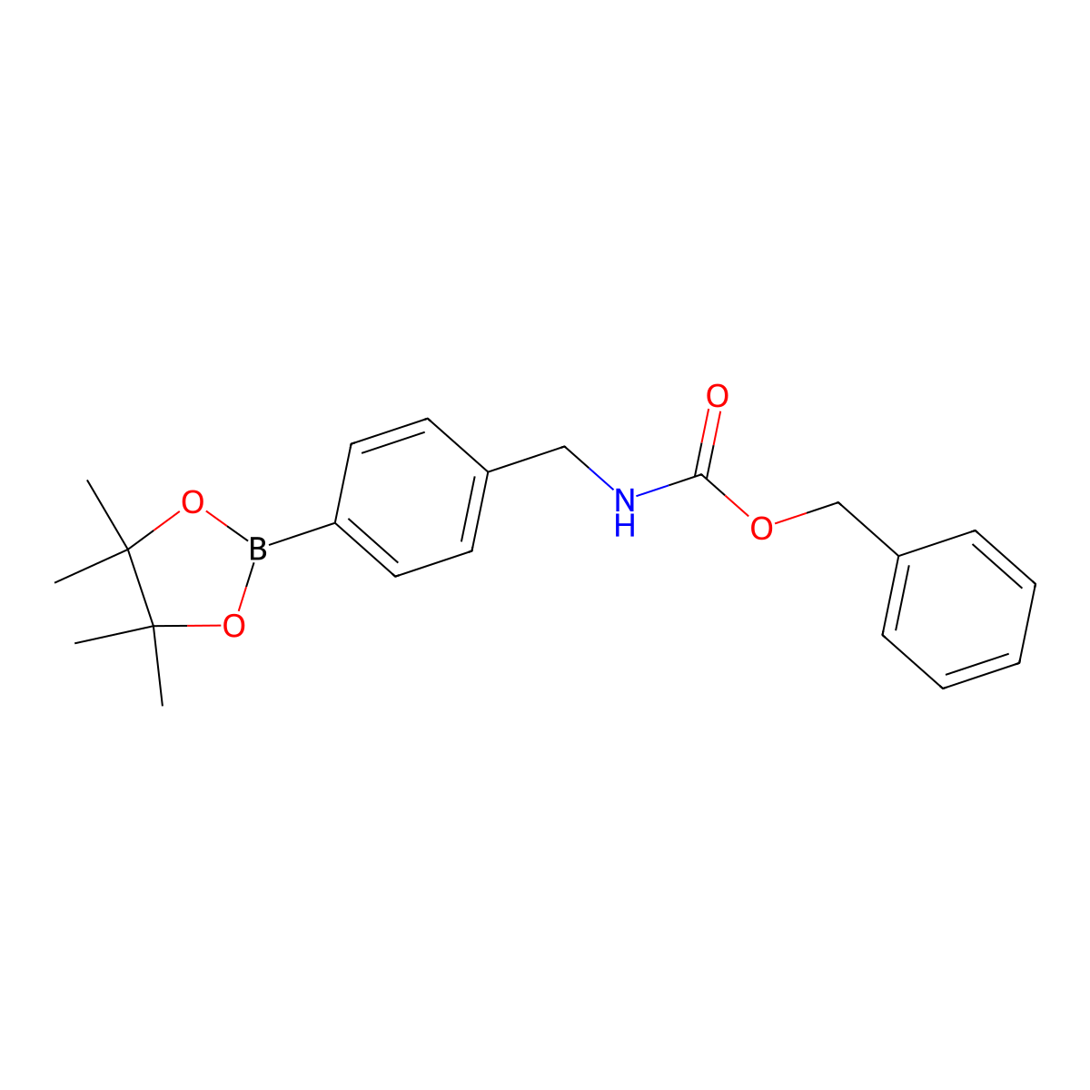 benzyl N-{[4-(4,4,5,5-tetramethyl-1,3,2-dioxaborolan-2-yl)phenyl]methyl}carbamate molecular structure, CAS 1628594-76-2
