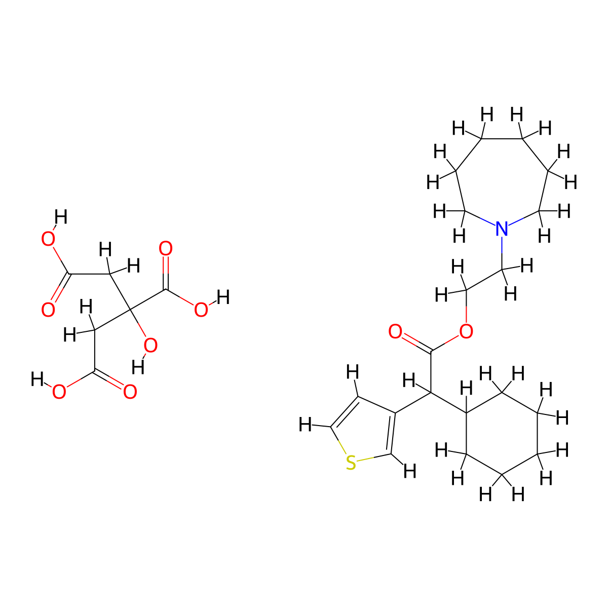 Cetiedil Citrate molecular structure, CAS 16286-69-4