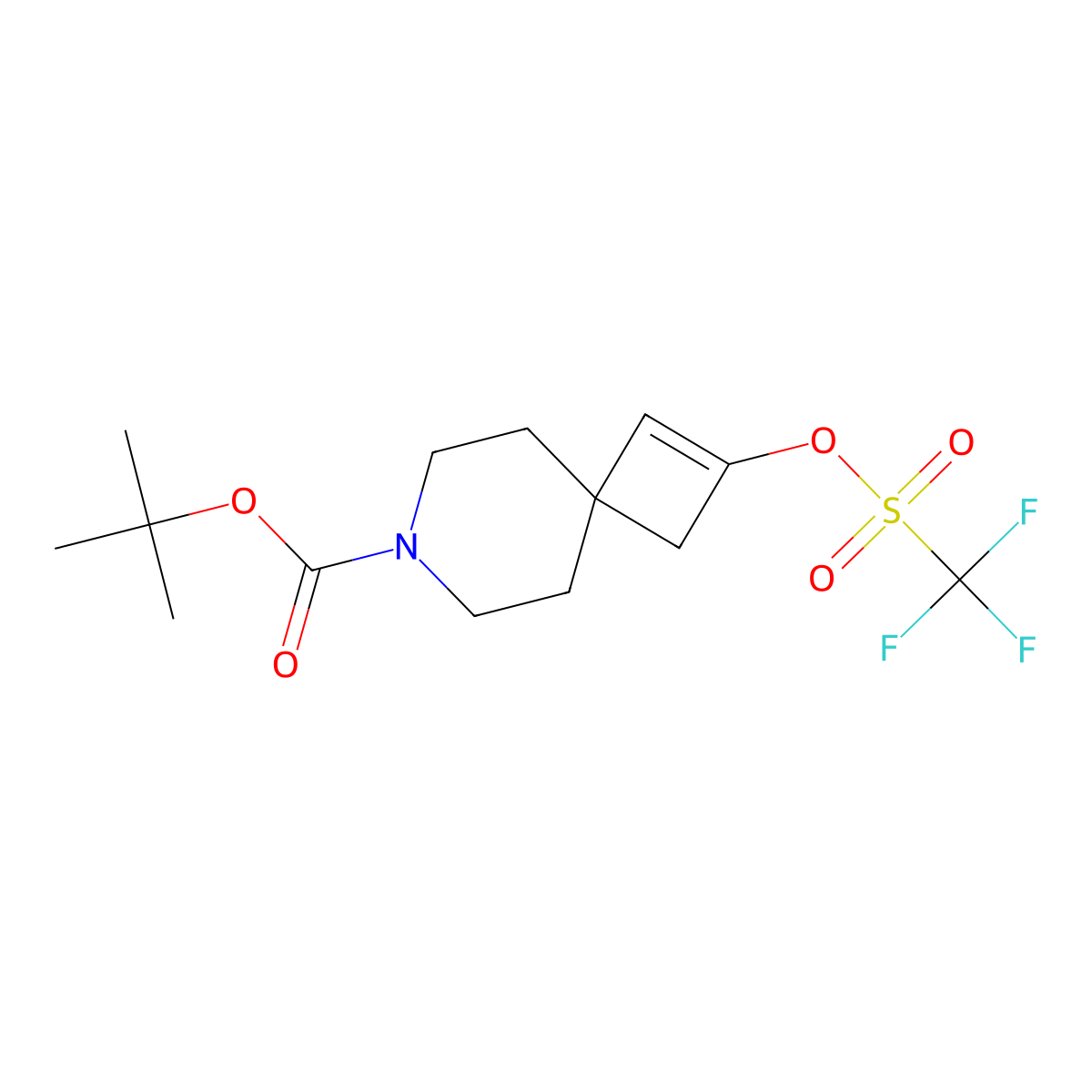 7-Boc-7-azaspiro[3.5]non-1-en-2-yl Trifluoromethanesulfonate molecular structure, CAS 1628604-74-9