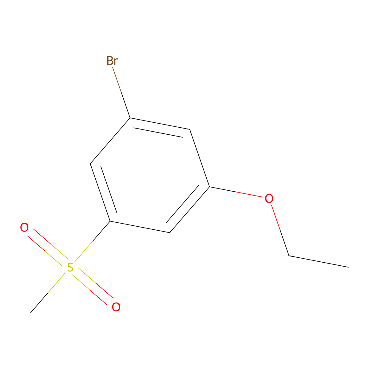 1-Bromo-3-ethoxy-5-(methylsulfonyl)benzene molecular structure, CAS 1628604-79-4
