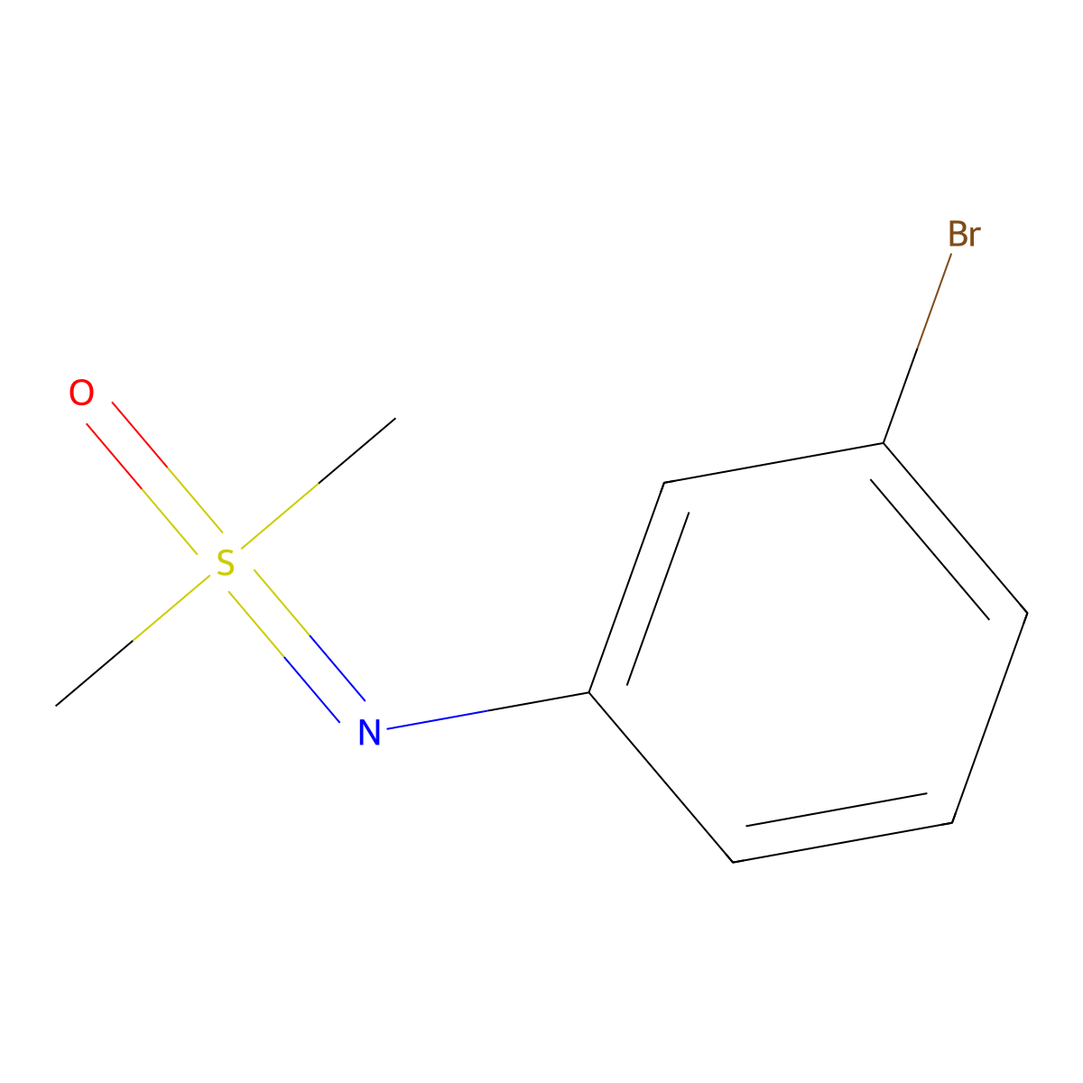 [(3-Bromophenyl)imino]dimethyl-lambda6-sulfanone molecular structure, CAS 1628604-87-4