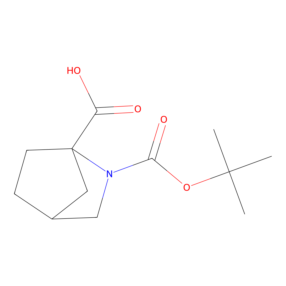 (1S,4R)-2-[(tert-butoxy)carbonyl]-2-azabicyclo[2.2.1]heptane-1-carboxylic acid molecular structure, CAS 1628613-11-5