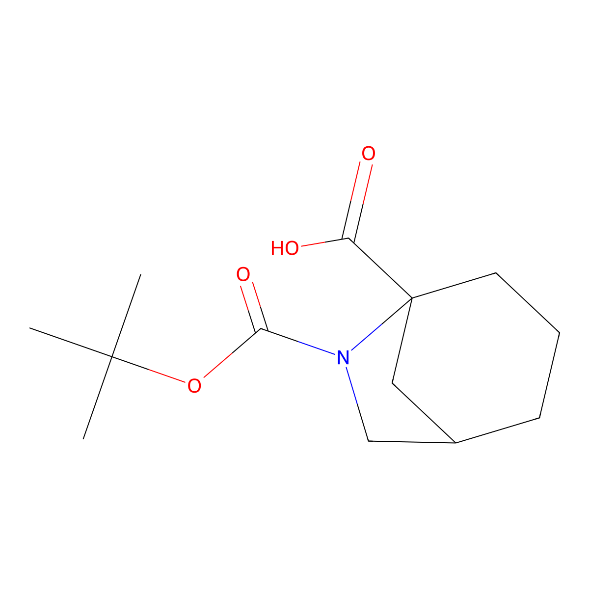 (1R,5S)-6-[(tert-butoxy)carbonyl]-6-azabicyclo[3.2.1]octane-5-carboxylicacid molecular structure, CAS 1628613-12-6