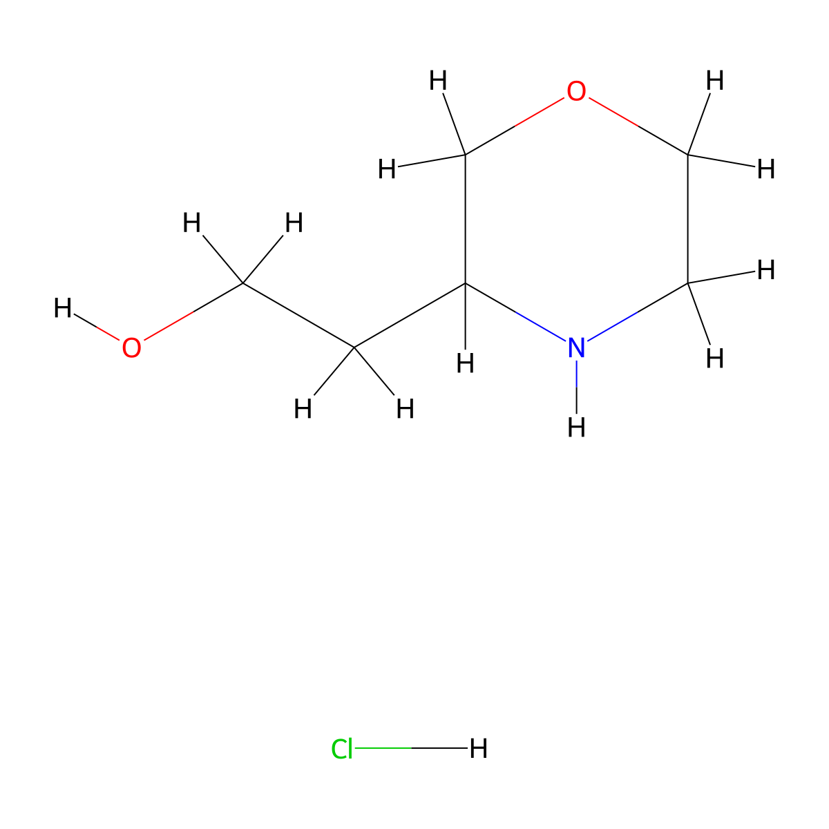 2-(Morpholin-3-yl)ethan-1-ol hydrochloride molecular structure, CAS 1628617-14-0