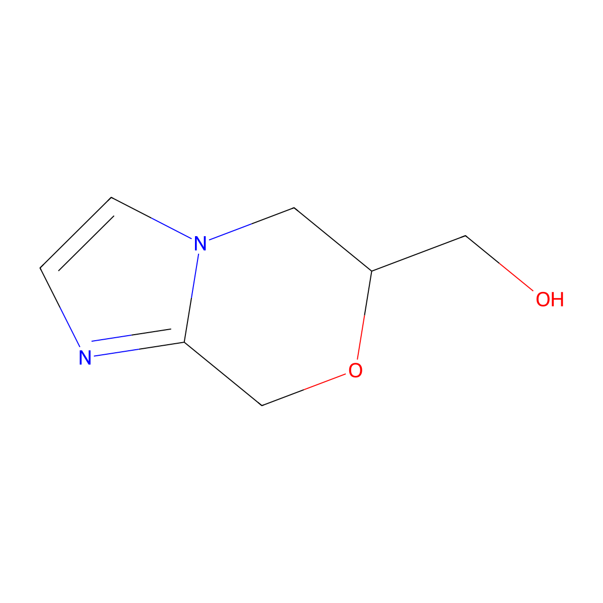 (6,8-Dihydro-5H-imidazo[2,1-c][1,4]oxazin-6-yl)methanol molecular structure, CAS 1628636-87-2