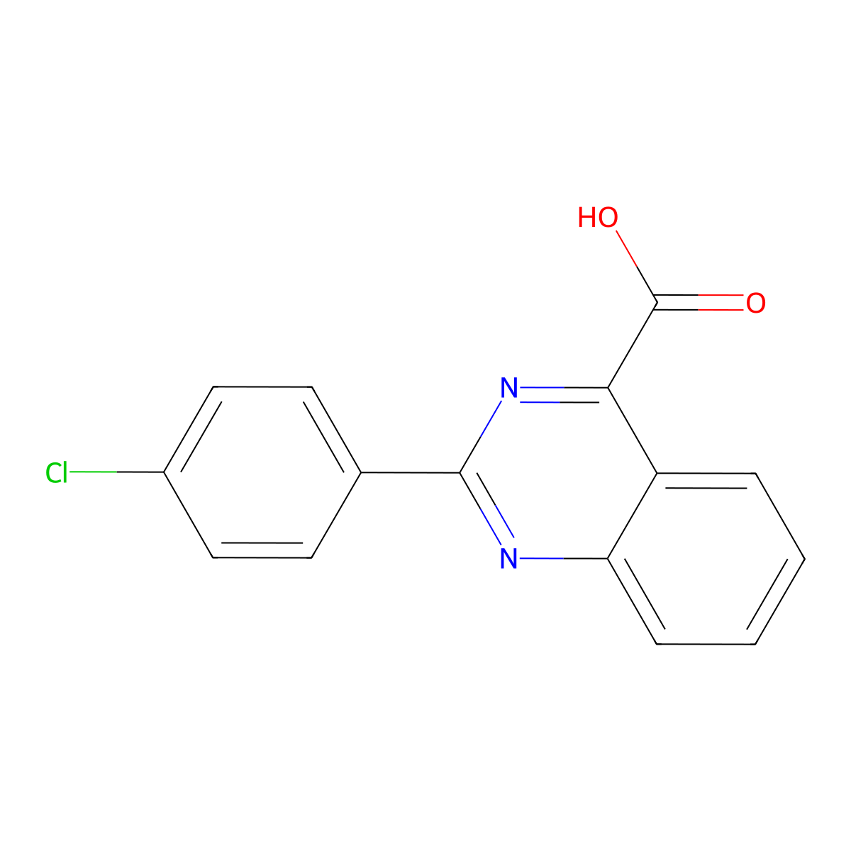 2-(4-Chlorophenyl)quinazoline-4-carboxylic acid molecular structure, CAS 1628638-41-4