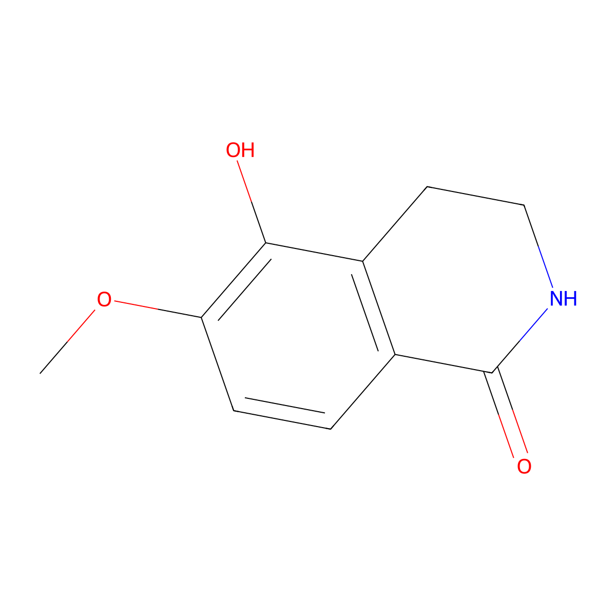 5-Hydroxy-6-methoxy-3,4-dihydroisoquinolin-1(2H)-one molecular structure, CAS 1628638-80-1