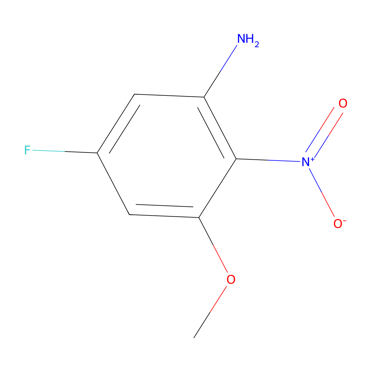 5-Fluoro-3-methoxy-2-nitroaniline molecular structure, CAS 1628643-07-1
