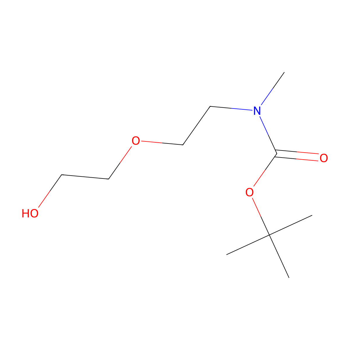 tert-Butyl (2-(2-hydroxyethoxy)ethyl)(methyl)carbamate molecular structure, CAS 1628679-52-6